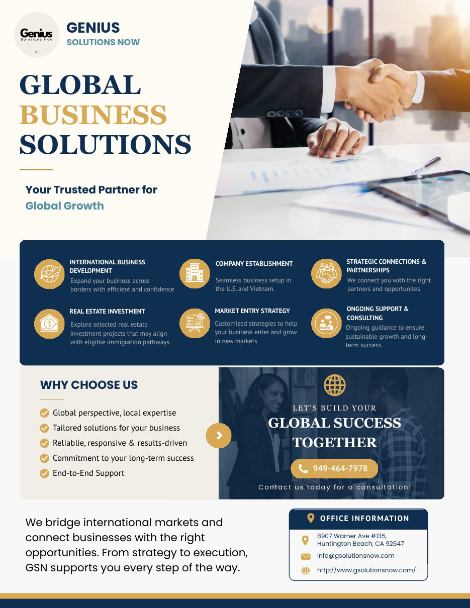 Global Business Solutions flyer